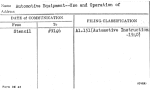 Automotive Equipment--Use and Operation of