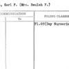 Bahret, Karl F. (Mrs. Beulah F.)
