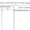 Bank Loans to New York World's Fair Corporation