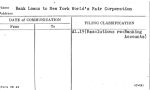 Bank Loans to New York World's Fair Corporation