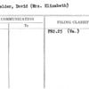 Batchelder, David (Mrs. Elizabeth)