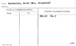 Batchelder, David (Mrs. Elizabeth)