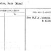 Batchelor, Ruth (Miss)