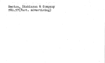 Becton, Dickinson & Company PRl.57 (Part. Advertising)