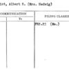 Benedict, Albert R. (Mrs. Hedwig)