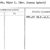 Benjamin, Edgar L. (Mrs. Joanna Egbert)