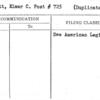 Bennett, Elmer C. Post # 725