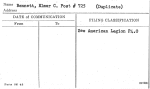 Bennett, Elmer C. Post # 725