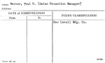 Berner, Paul N. (Sales Promotion Manager)