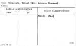 Bernstein, Israel (Mrs. Rebecca Thurman),