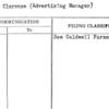 Beyer, Clarence (Advertising Manager)