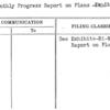 Bi-Monthly Progress Report on Plans -Exhibits
