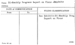 Bi-Monthly Progress Report on Plans -Exhibits