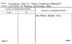 Blackburn, Paul V. (Sales Promotion Manager)