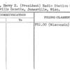 Bliss, Harry H. (President) Radio Station W C L O