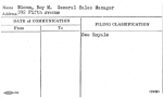 Bloom, Roy M. General Sales Manager