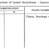 Blueprints of Locker Facilities - Operations Dept.
