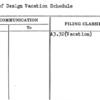 Board of Design Vacation Schedule