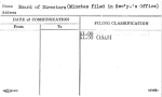 Board of Directors (Minutes filed in Sec'y.'s Office)