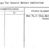 Bookings For General Motors Auditorium