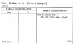 Bowden, J.L. (Editor & Manager)