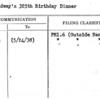 Broadway's 325th Birthday Dinner