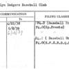 Brooklyn Dodgers Baseball Club