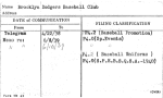 Brooklyn Dodgers Baseball Club