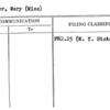Brosemer, Mary (Miss)
