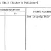 Brown (Mr.) (Editor & Publisher)