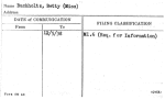 Buchholtz, Betty (Miss)