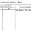 Budge, Elisabeth Megibben (Miss)