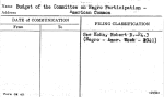 Budget of the Committee on Negro Participation - American Common