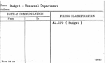 Budget - Newsreel Department