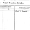 Budget - Press & Promotion Division