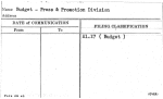Budget - Press & Promotion Division