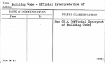 Building Code - Official Interpretation of