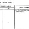 Bulger, Jeanne (Miss)