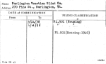 Burlington Venetian Blind Co.