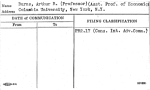 Burns, Arthur R. (Professor) (Asst. Prof. of Economics