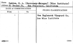 Caddow, H.A. (Secretary-Manager) (Wine Institute)