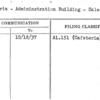 Cafeteria - Admininstration Building - Sale of Scrap