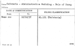 Cafeteria - Admininstration Building - Sale of Scrap