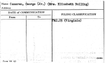 Cameron, George (Jr.) (Mrs. Elizabeth Bolling)