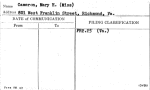 Cameron, Mary H. (Miss)