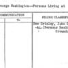 Camp George Washington--Persons Living at