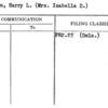 Cannon, Harry L. (Mrs. Isabella D.)