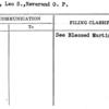 Cannon, Leo S., Reverand O.P.