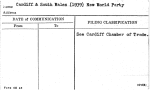 Cardiff & South Wales (1939) New World Party