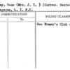 Carney, Rose (Mrs. J.I.) (Corres. Secretary)